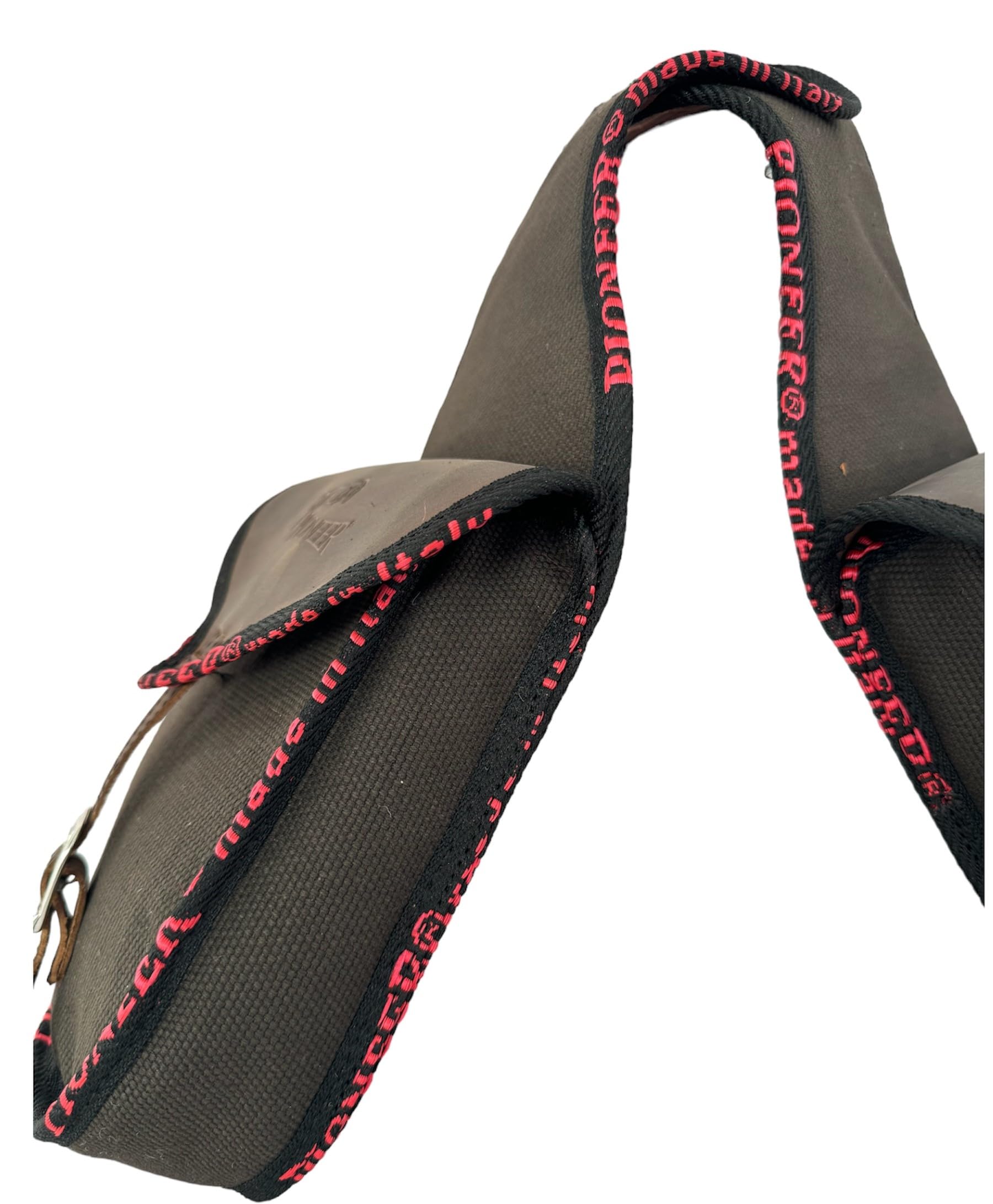 PIONEER Alforjas para Caballo de Piel - Diseño Frontal - Marrón