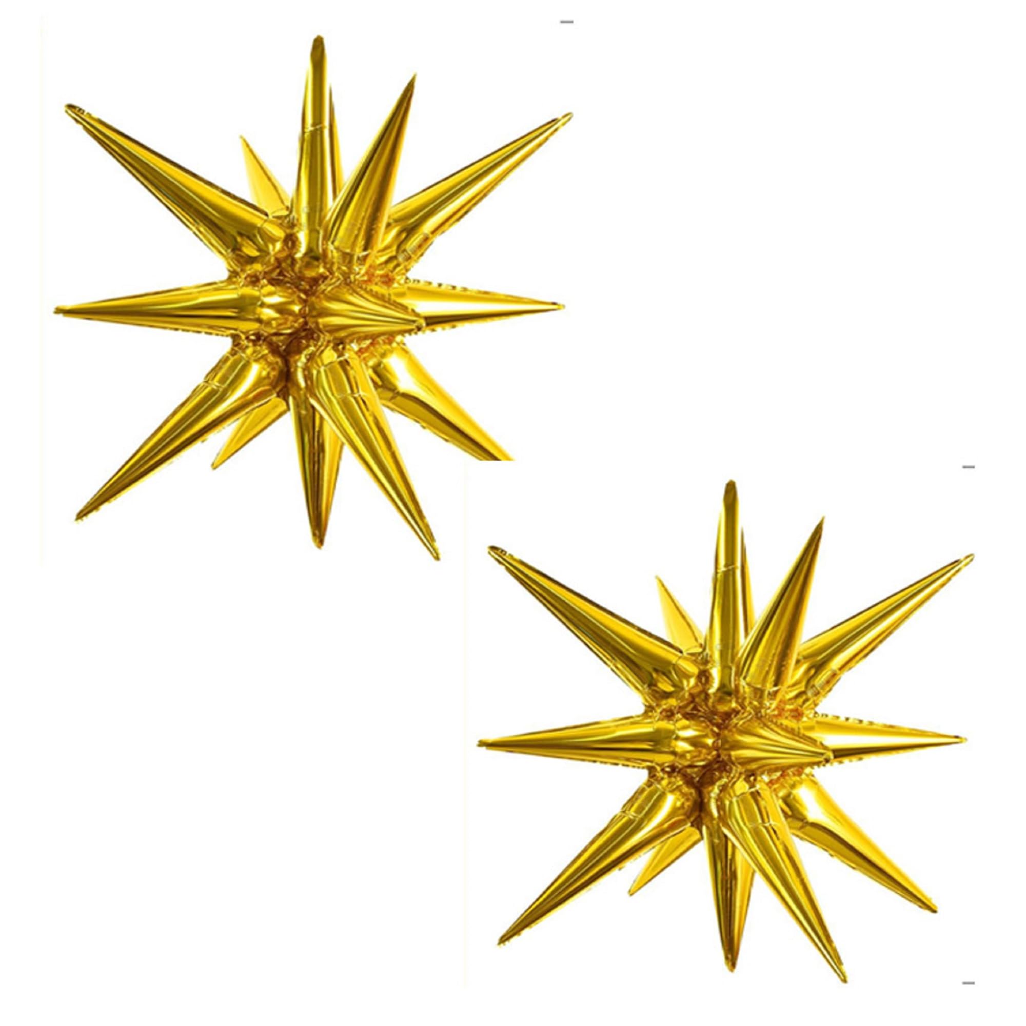 ARV ZONE 2 Pcs 4D Huge Gold Star Balloons Explosion Star Mylar Foil Balloons for Party Supplies Backdrop Anniversary, Birthday, Christmas, Wedding, Photo Booth (EST 1)