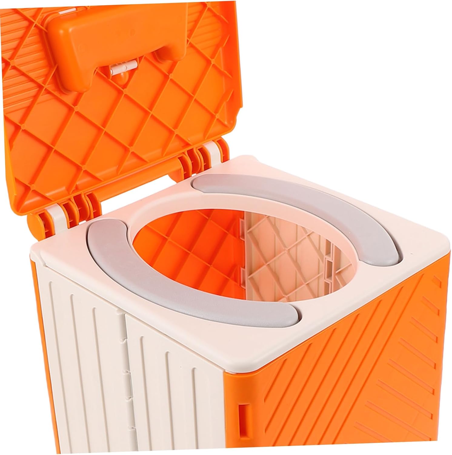 1 Set Portable Foldable Potty Training Toilet with Storage Pouch Space Saving Friendly Design for Indoor Outdoor Use for Travel Camping