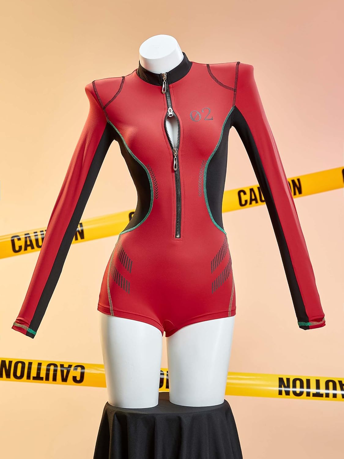 Mobbunny Women Anime Derivative Cyber Sportswear Tight Mecha Pilot Costume Sexy Lingerie Bodysuit with Short Jacket