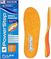 PowerStep Pulse Plus Insoles: Metatarsal Ball of Foot Pain Relief Orthotics for Running Shoes, Morton's Neuroma Support - Made in USA (M 6-6.5, W 8-8.5)