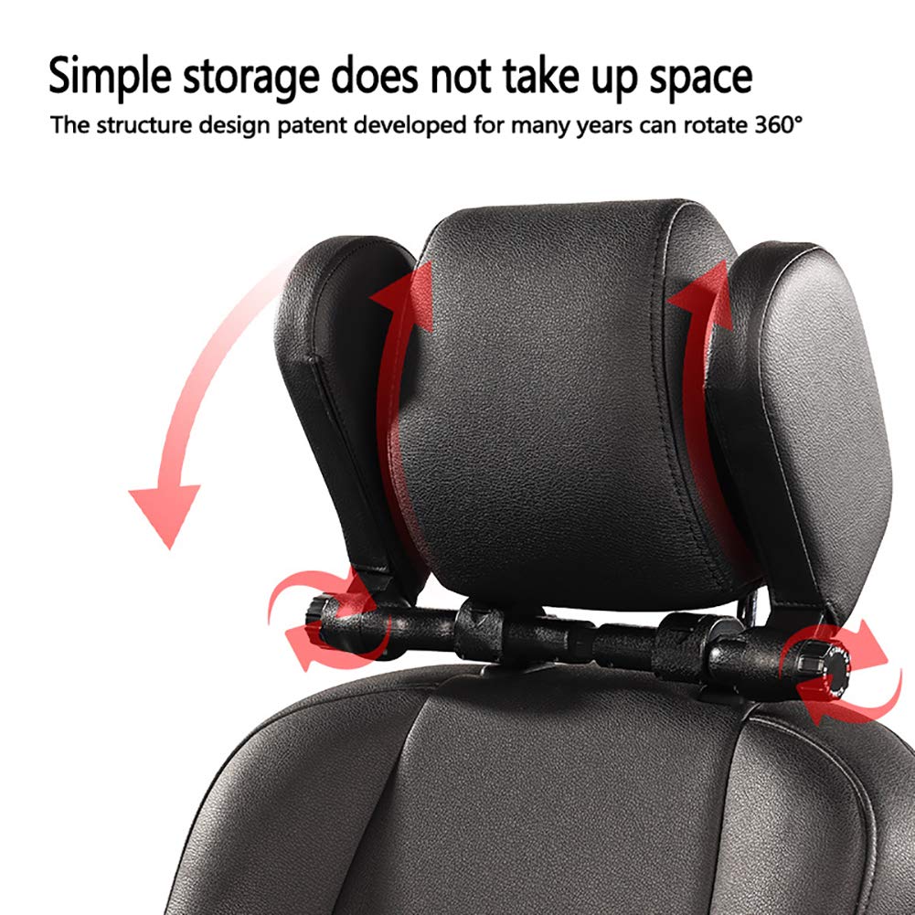 Seggiolino Auto Poggiatesta Cuscino,Collo dell'automobile Cuscino di Sostegno,Viaggi Car Pillow Laterale,Regolabile Retrattile Nessun Odore Facile da Pulire Adatto per Adulti Bambini Anziani