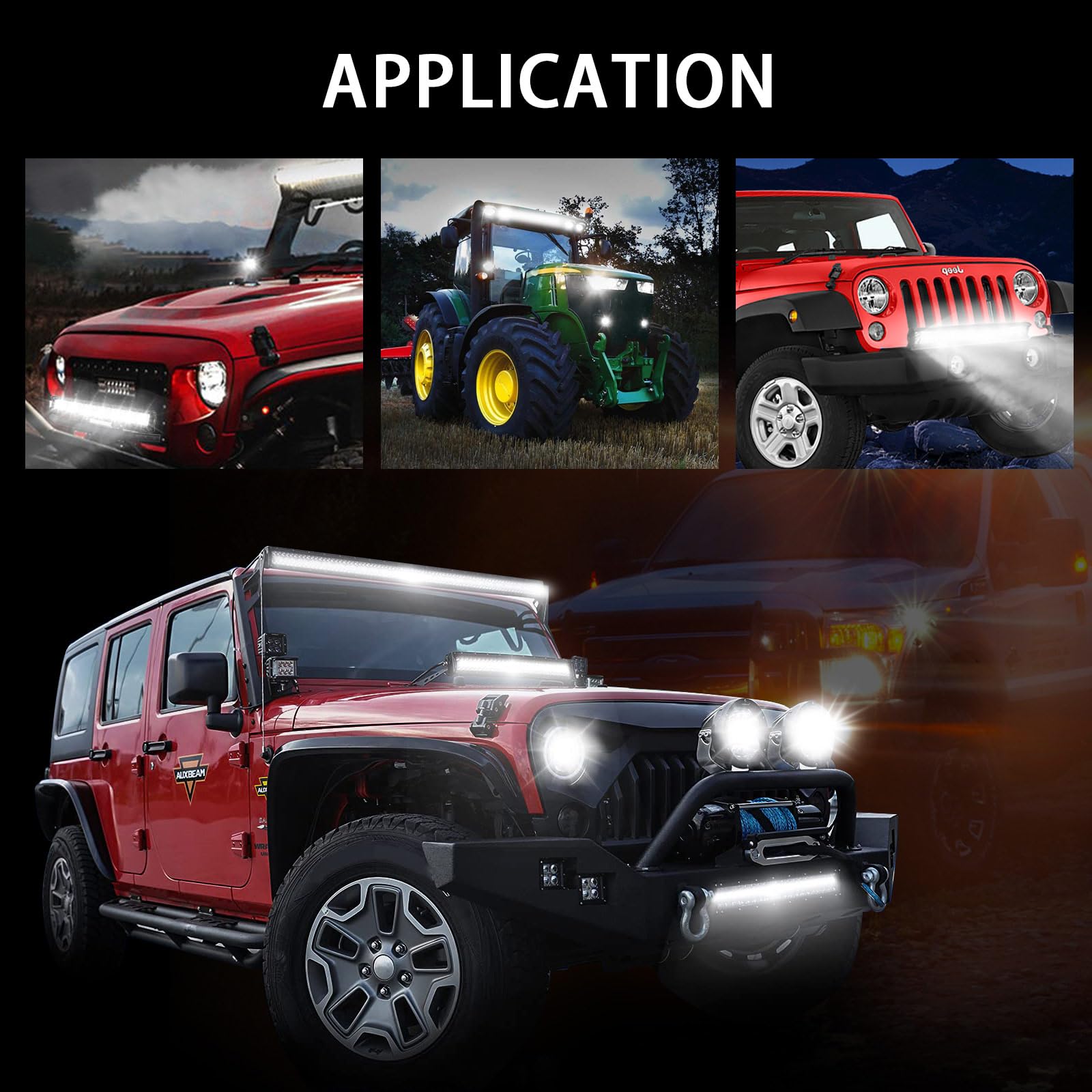 Willpower 405W Arco Barra led, 32 Pulgadas Barra de luz LED para Off Road camión Coche ATV SUV