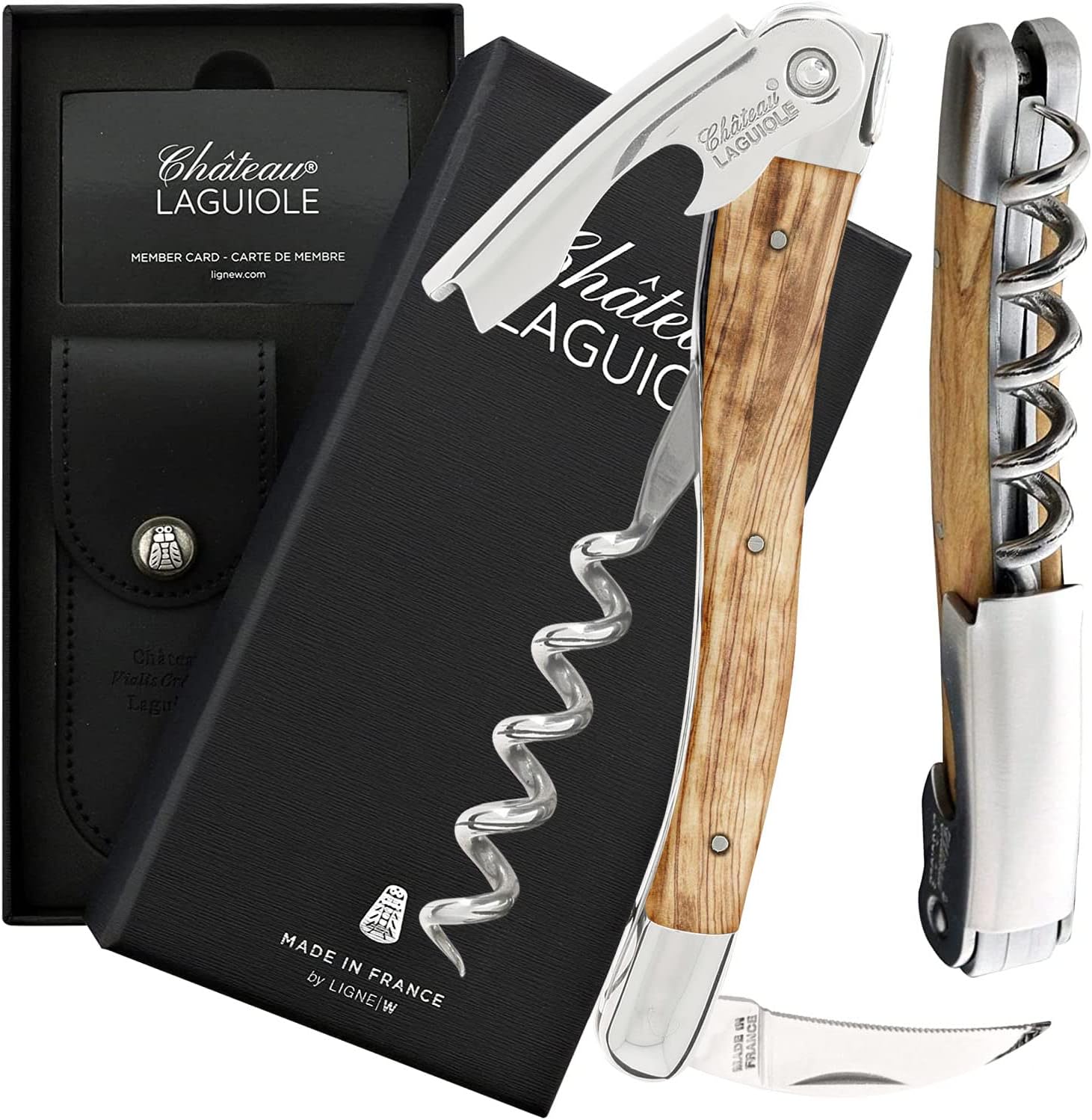 Amazon.co.jp シャトー ラギオール クラシック LaGuiole コルクスクリュー オリーブウッド フレンチ ラグジュアリー