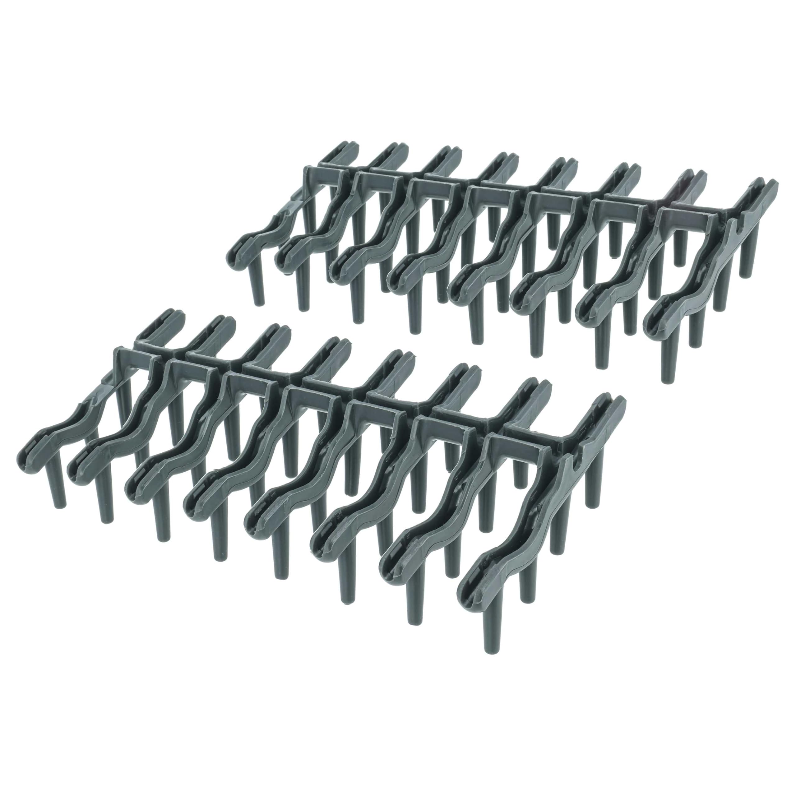 vhbw 4x módulo para cesta superior compatible con Faure FDT26022FA lavavajillas - caucho, gris oscuro
