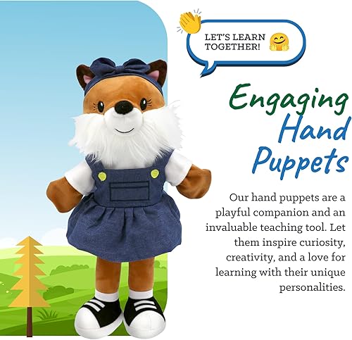 Vista 37 de Sharewood Forest Friends Freddy The Frog Hand Puppet - Animal de peluche para niños pequeños, niños, profesores, guardería y escuela, perfecto