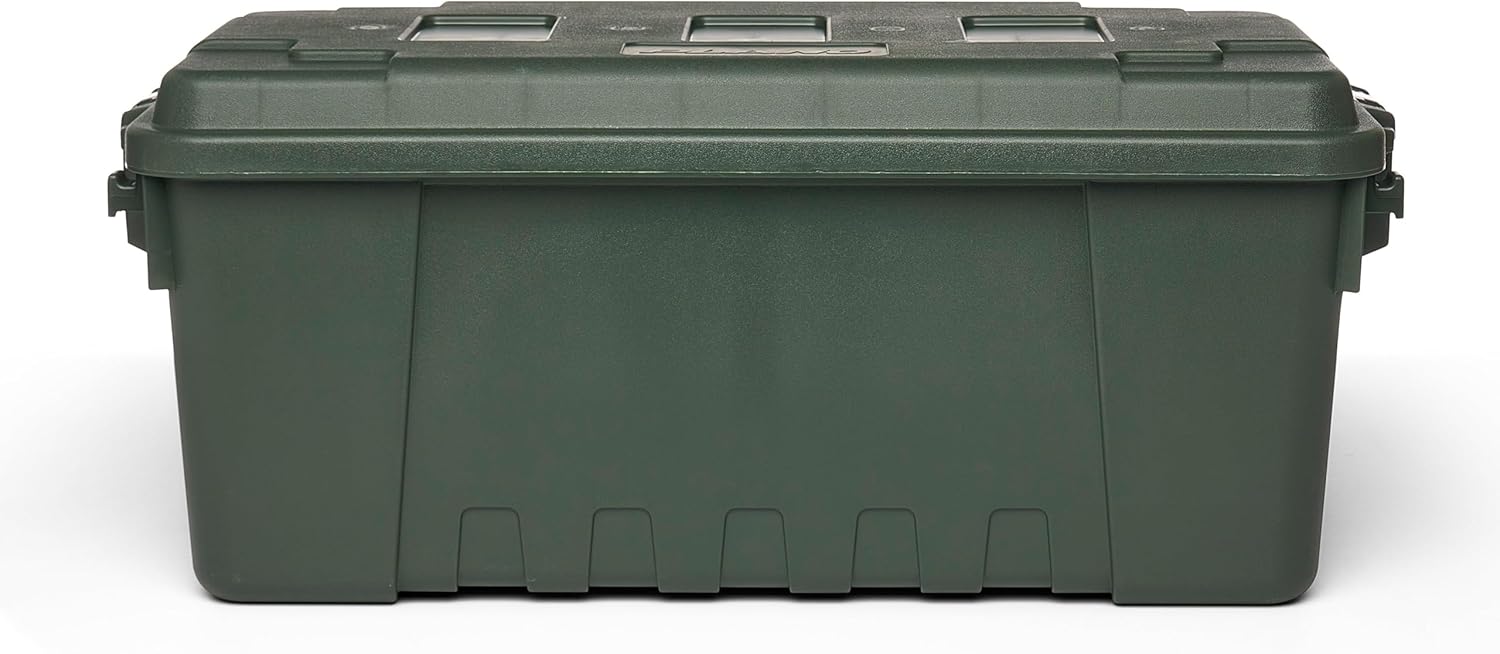 Plano Sportsman Trunk, OD Green, Medium, Lockable Storage Box, Airline Approved Sportsman Trunk, Hunting Gear and Ammunition Bin, Heavy-Duty Containers for Camping, 68-Quart