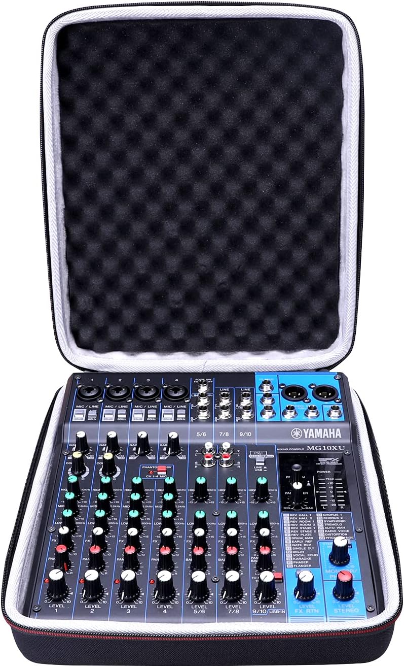 L LTGEM EVA Hard Case for YAMAHA MG10XU 10-Input Stereo Mixer - Travel - Protective Carrying Storage Bag