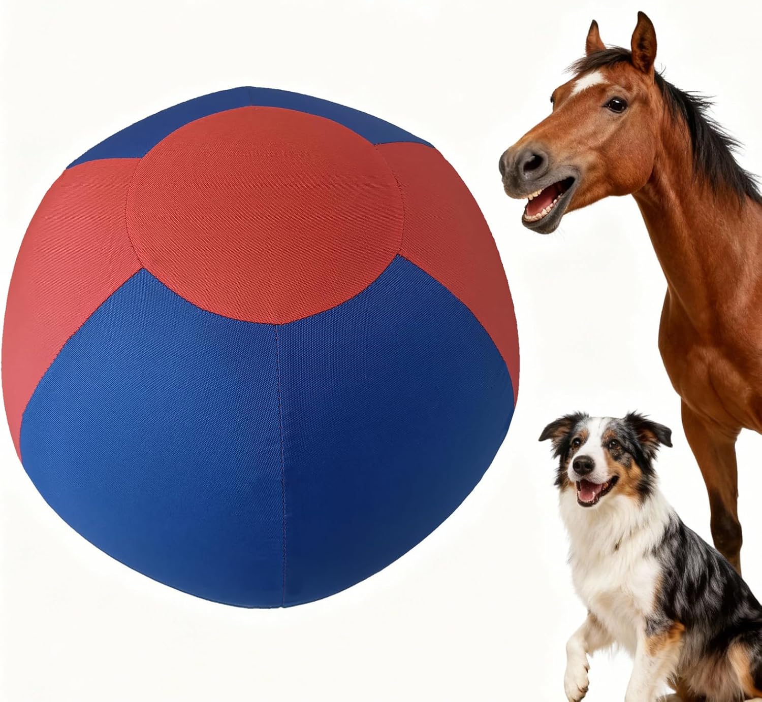 Jolly Ball for Horses - 18-inch Elastic Outdoor Pasture Ball to Prevent Boredom, Fun Horse Toys for Active Play