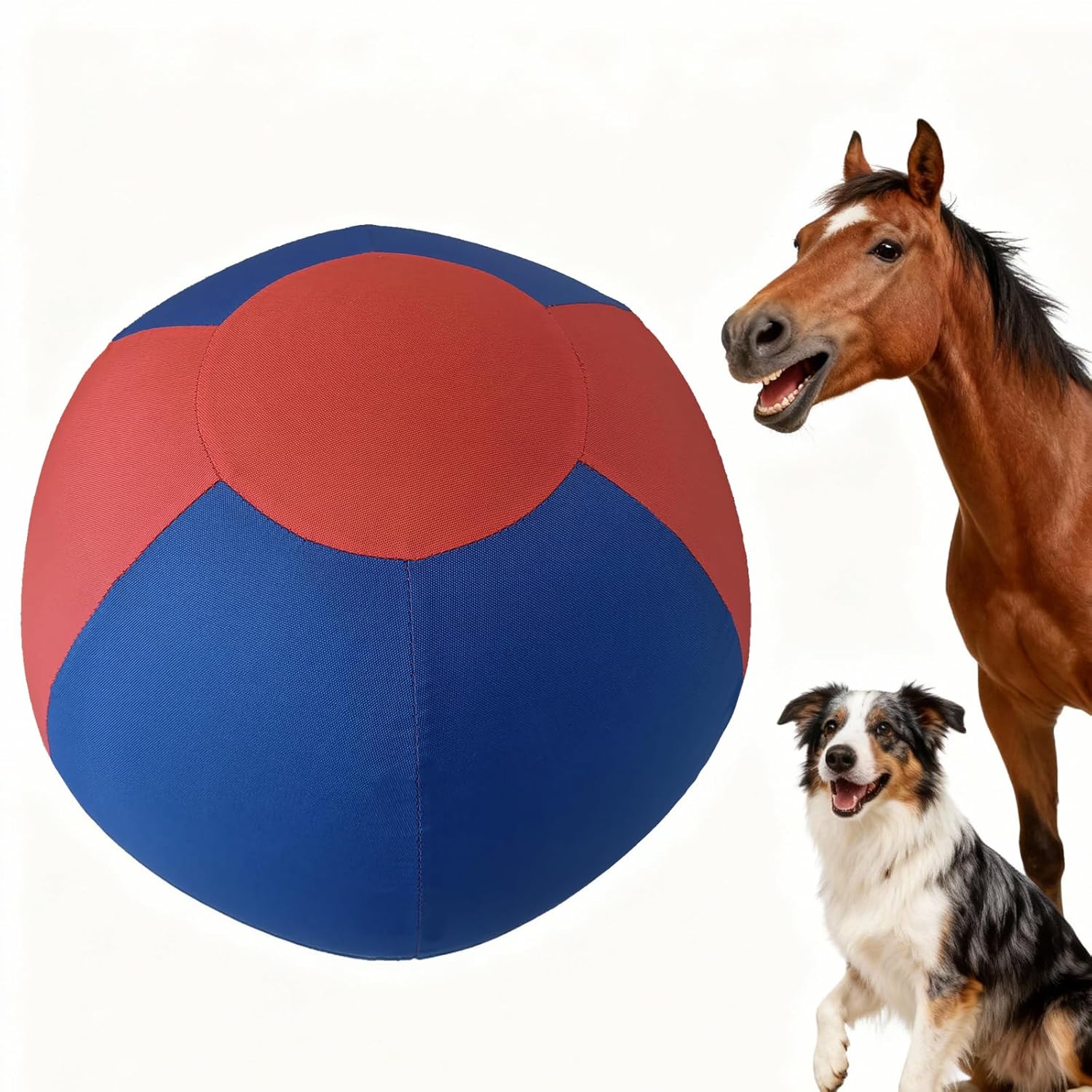Jolly Ball for Horses - 18-inch Elastic Outdoor Pasture Ball to Prevent Boredom, Fun Horse Toys for Active Play