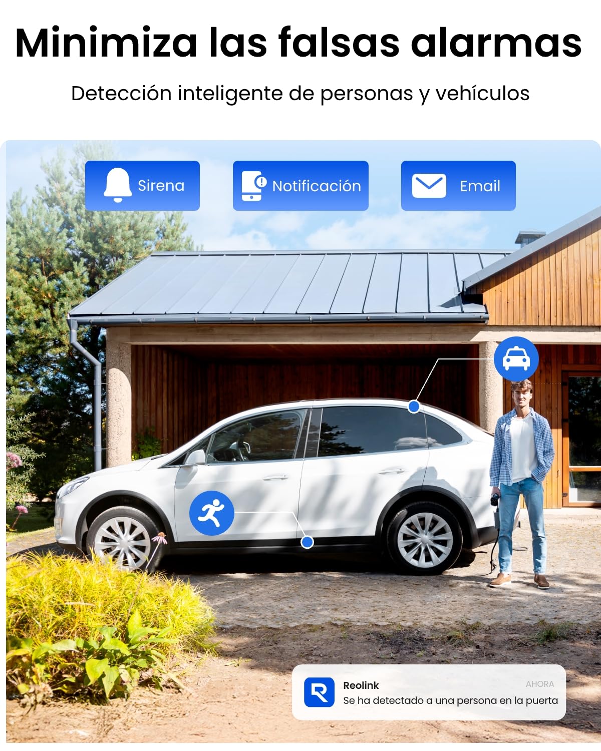 Reolink 4MP Camara Exterior Solar, 355º Pan& 140ºTilt, 2,4/5GHz Wi-Fi | 360° PT, Detección Inteligente, Visión nocturna por infrarrojos 2K, Audio de 2 Via, Sin Cable, Argus PT Plus con Panel Solar