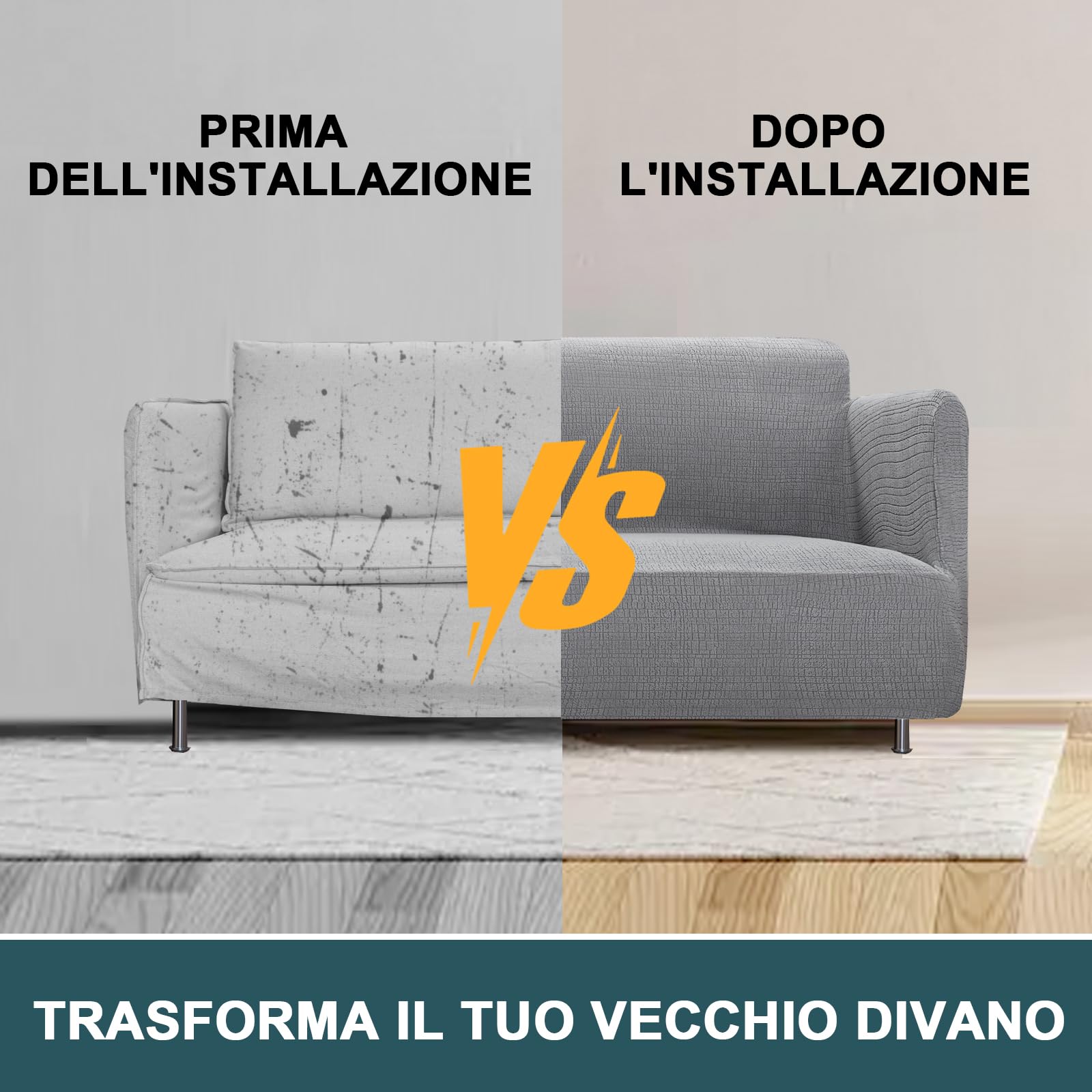 BellaHills Copridivano Grande 2 Posti(172-190cm), Jacquard Copridivano Altamente Elasticizzato, Moderno Copri Divano per Soggiorno, Funge da Protezione per Cani e Animali Domestici, Tortora