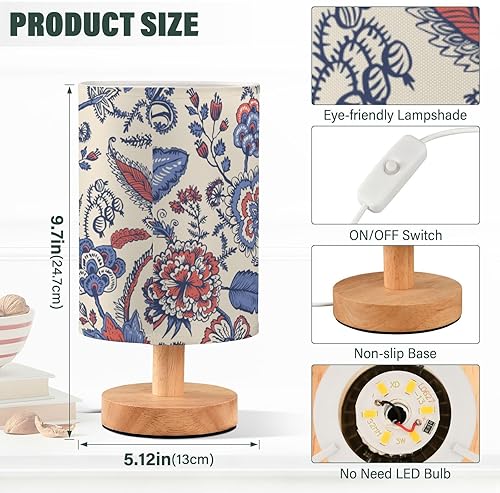 Miniatura 3 de Nightstand Lamps Bed Side Lamps Minimalist Paisley Flower Elements Night Light for Nursery Side Table