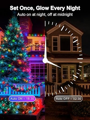 Miniatura 5 de Luces de Navidad con 300 LED, guirnalda de luces extralargas de 100 pies conectables, para árboles en exteriores y decoración de interiores, 8 modos