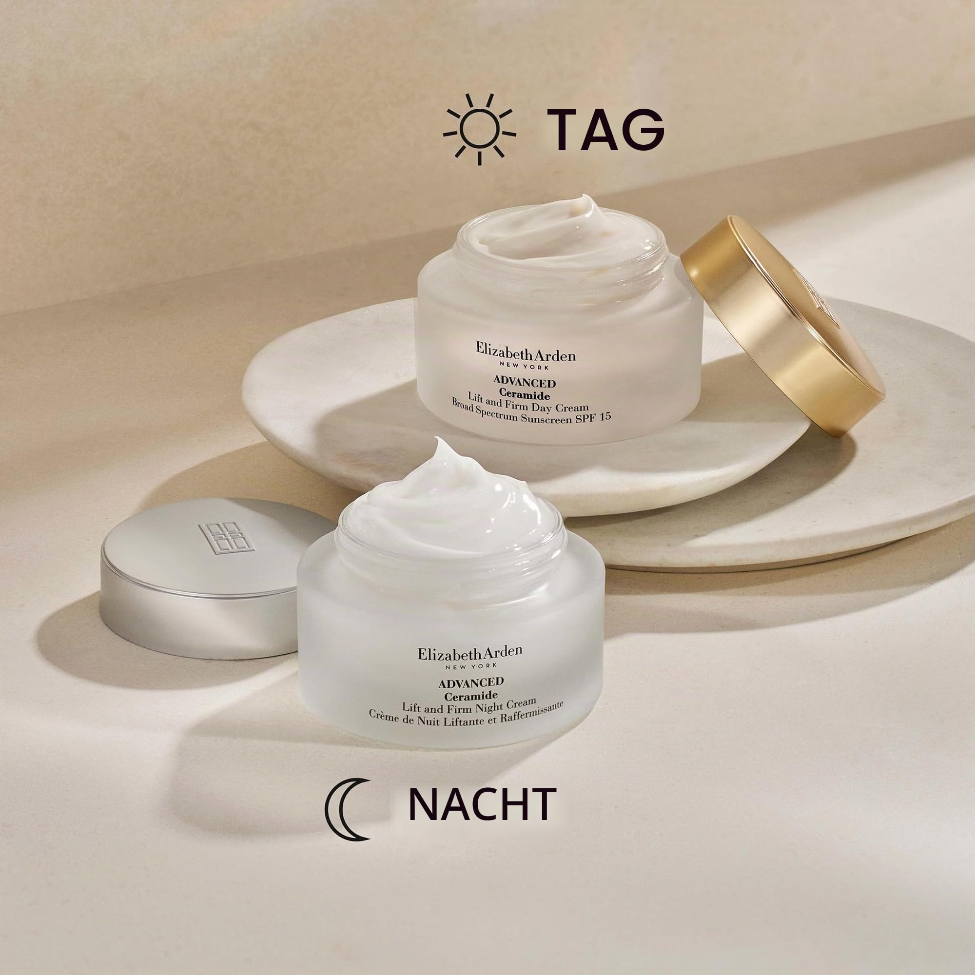 Elizabeth Arden - Advanced Ceramide – Liftende und straffende Tagescreme für das Gesicht – Hautpflege gegen Falten und Anti-Aging – feuchtigkeitsspendende Gesichtspflege, 50 ml