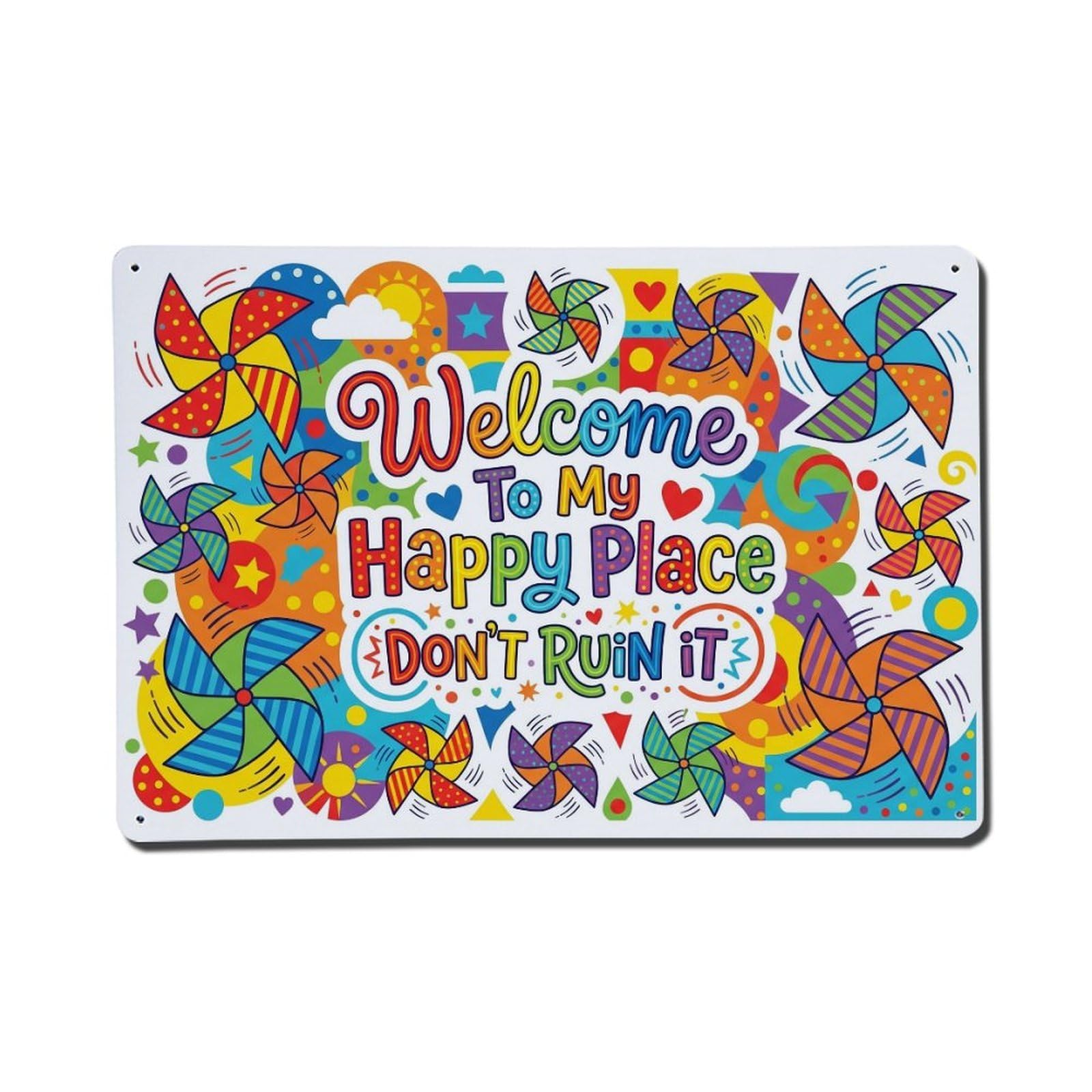 Pinwheel Playful Nursery Humor Metal Tin Sign Plaque Wall Decor for Cafe, Club Bar, Office, Home Garden Metal Poster 8x12Inch