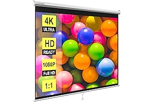 VIVOHOME 120 Inch Manual Pull Down Projector Screen