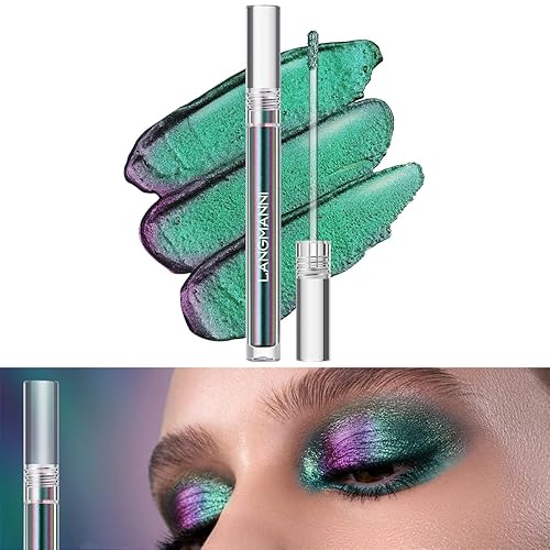Miniatura 2 de Jolilab Sombra de ojos de camaleón líquida metálica, aspecto de ojos multidimensional, maquillaje holográfico de larga duración con purpurina