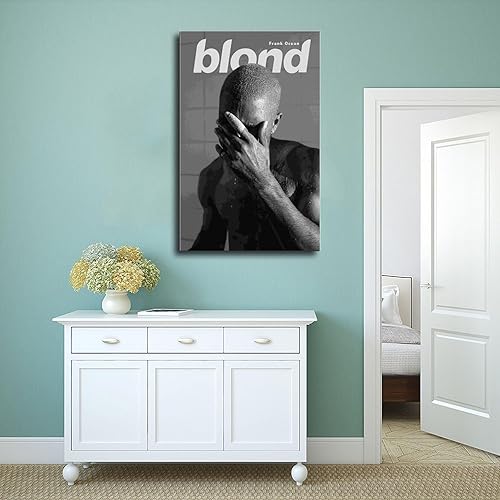 Miniatura 4 de FUKITT Frank - Póster rubio con cubierta de álbum, póster de lienzo para decoración de pared, pinturas para sala de estar, dormitorio, sin marco, 12