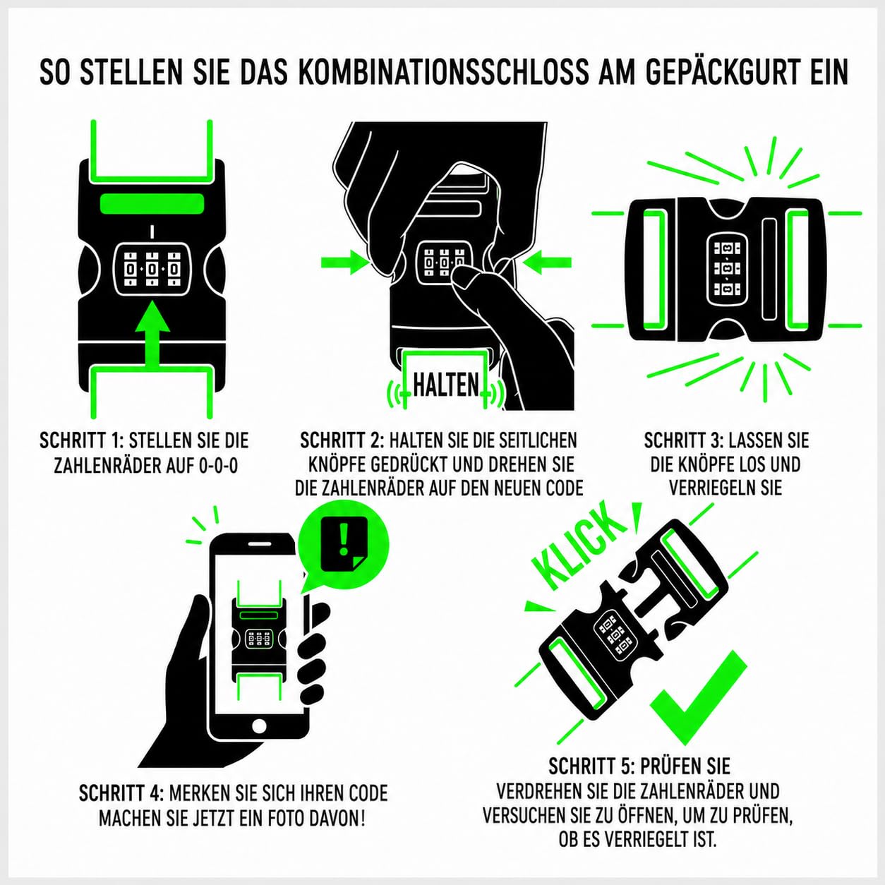 10 PCS Personalisiertes Gepäckband mit Schloss & Kofferriemen | Maßgefertigt mit Namensstickerei, Verstellbar, Robust & Auffällig, Gepäckidentifikation für Große & Kleine Reisekoffer