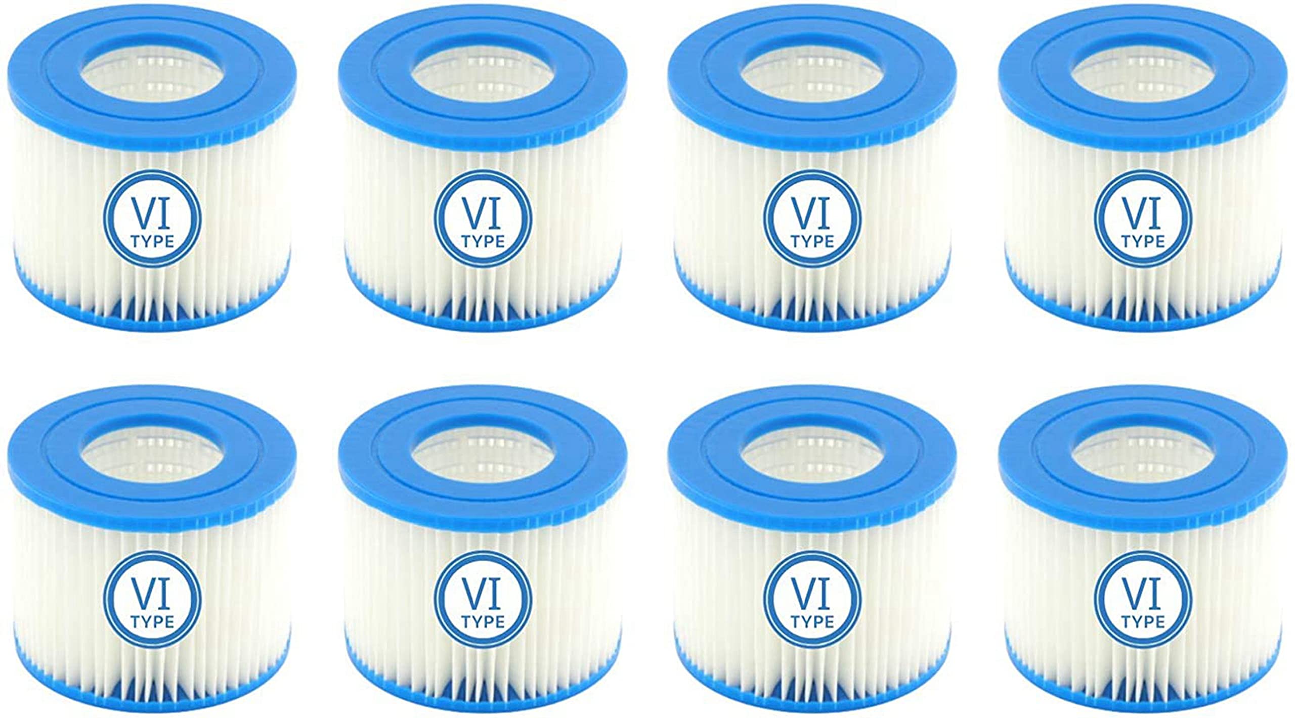 VI wymienny wkład filtrujący do basenu, VI filtr zamienny do , do filtrów Flowclear Pool, do filtrów for Bestway VI, do Miami, Vegas, Monaco. Rozmiar 6-58323 (8 sztuk)