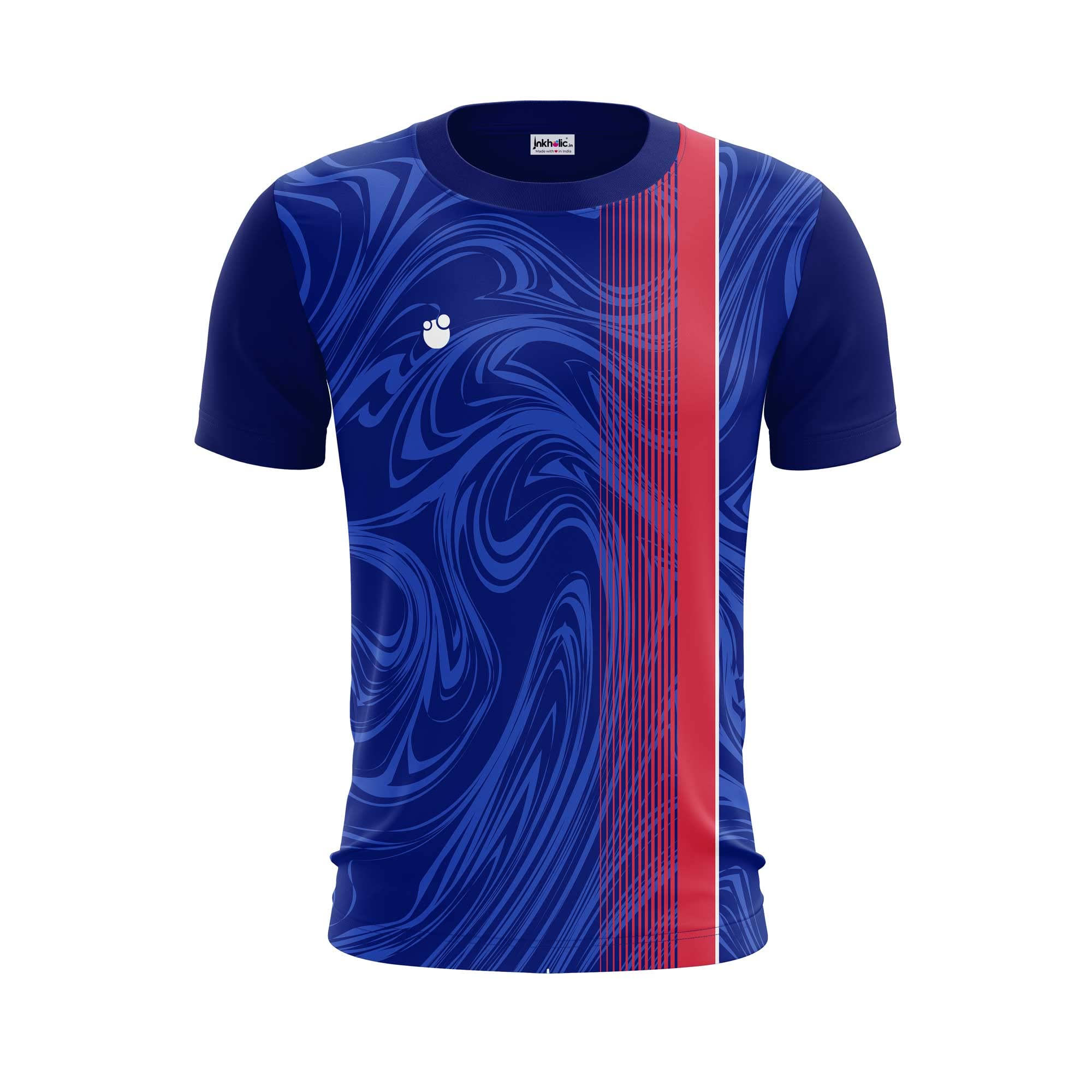 inkholic Round Neck Royal Blue Half Sleeve Sports Jersey RN2700-picture-26