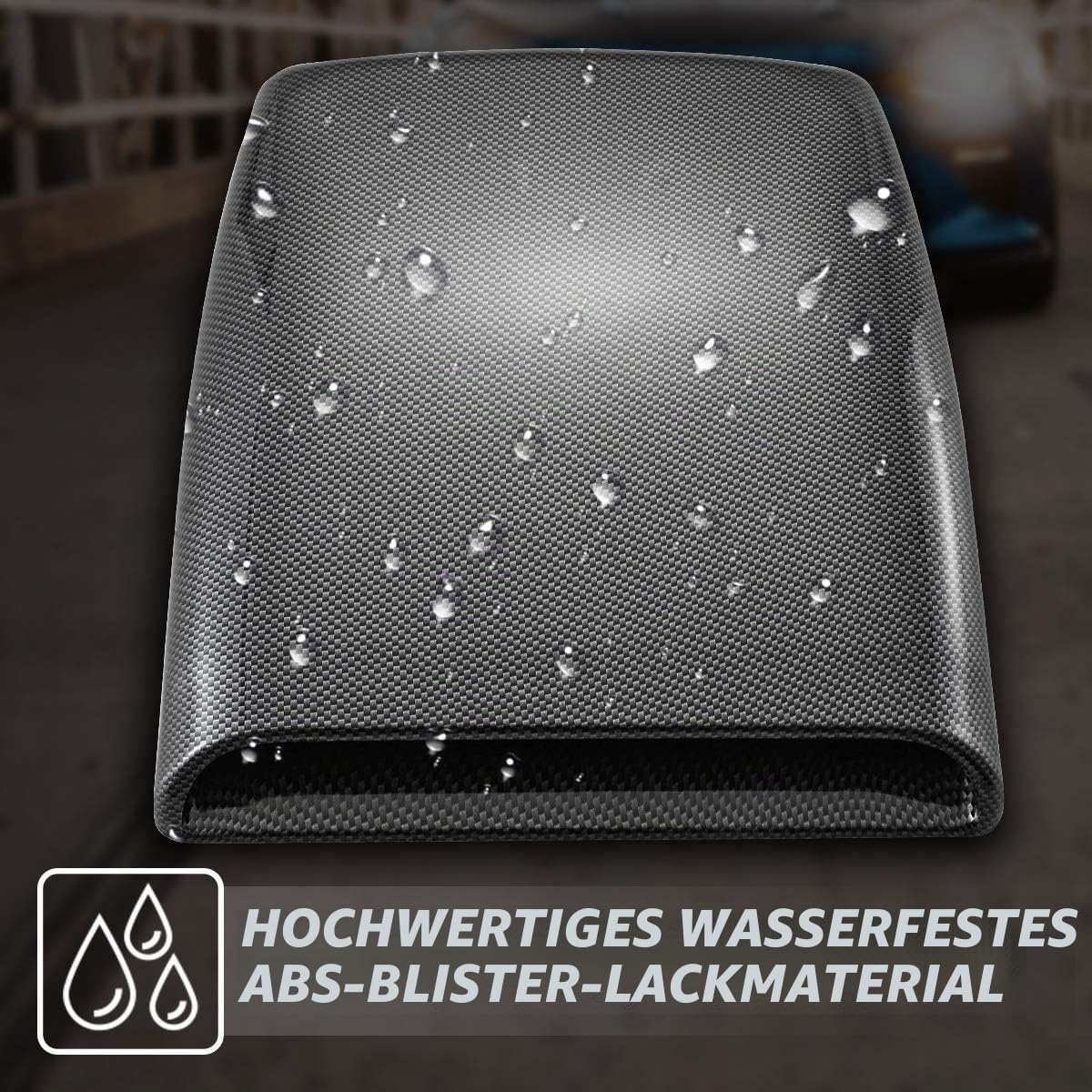KATUR Universal Car Dekorative Luftstrom Einlasshaube Scoop Vent Turbo Bonnet Abdeckung Carbon Friber