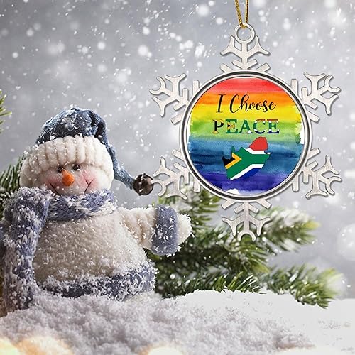 Miniatura 5 de CowkissSign South Africa Christmas Ornament - South Africa Flag Rainbow Gay Pride Gift City Souvenir Christmas Tree Hanging Ornament South Africa I
