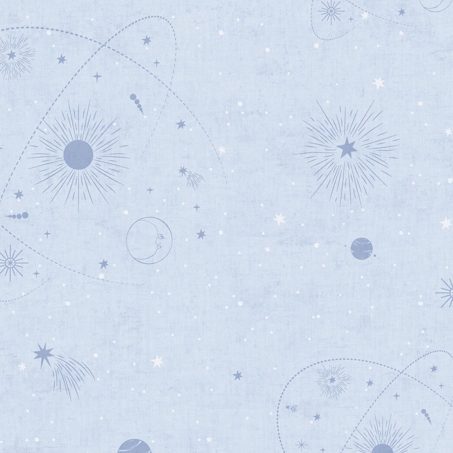 Papier peint bleu clair pour chambre d'enfant Profhome TNT 0,53 m x 10,05 m