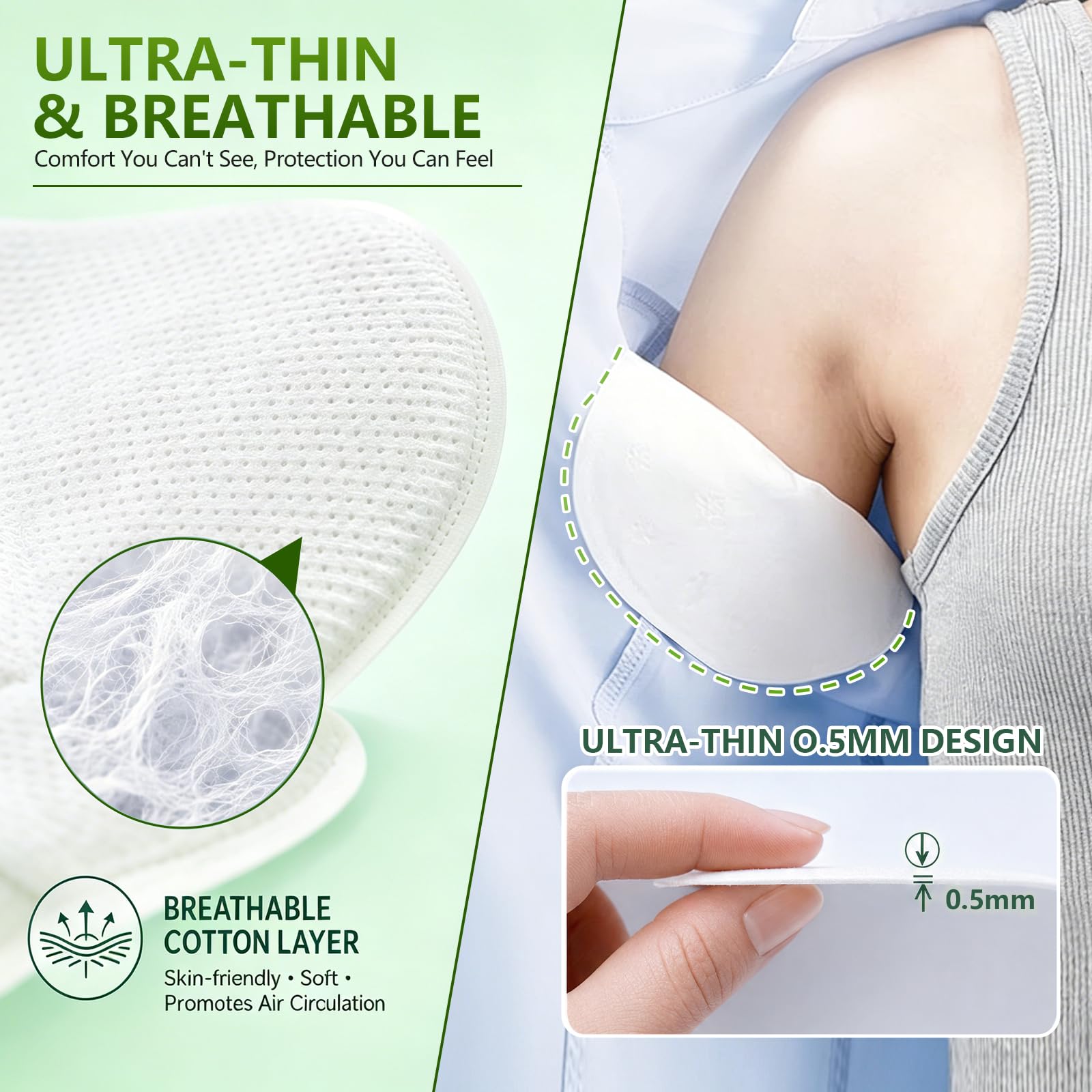 80 Piezas Almohadillas Sudor Axilas Mujer Hombre, Antisudor Axilas Desechable, Absorben Sudor y Olores, Invisibles y Cómodos, Transpirable, Fácil de transportar, Protege Tus Prendas