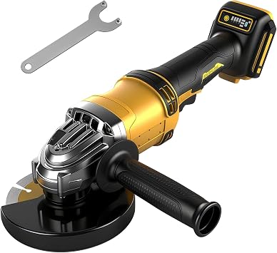 Cordless 5-Inch 125mm Angle Grinder for DEWALT 20V MAX Brushless Cut-Off Tool with M14 Spindle, 3-Speed & Safe Paddle Switch Tool Only
