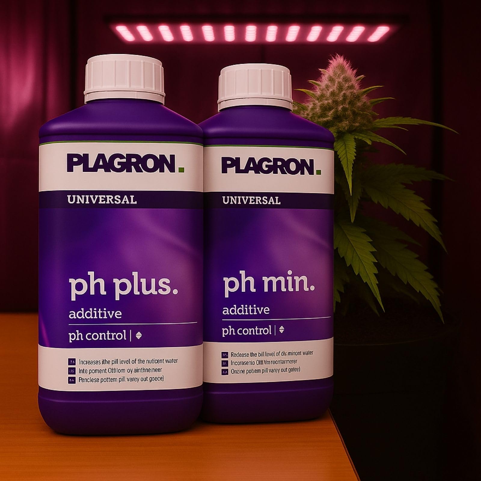 Weedness Plagron pH+ Plus 500 ml + pH-Minus 500 ml – Pack completo de corrector de pH