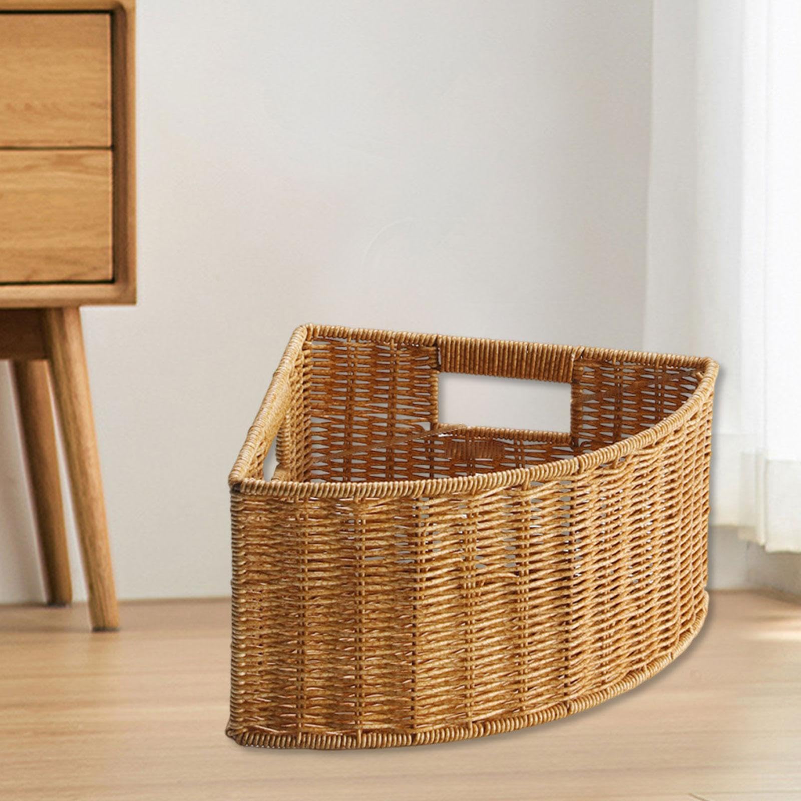 Cesta de Almacenamiento, con Forma de, Organizador de Esquina, Cesta para La Ropa Sucia con Asa, Estructura Abierta, Fabricada en PP para, S