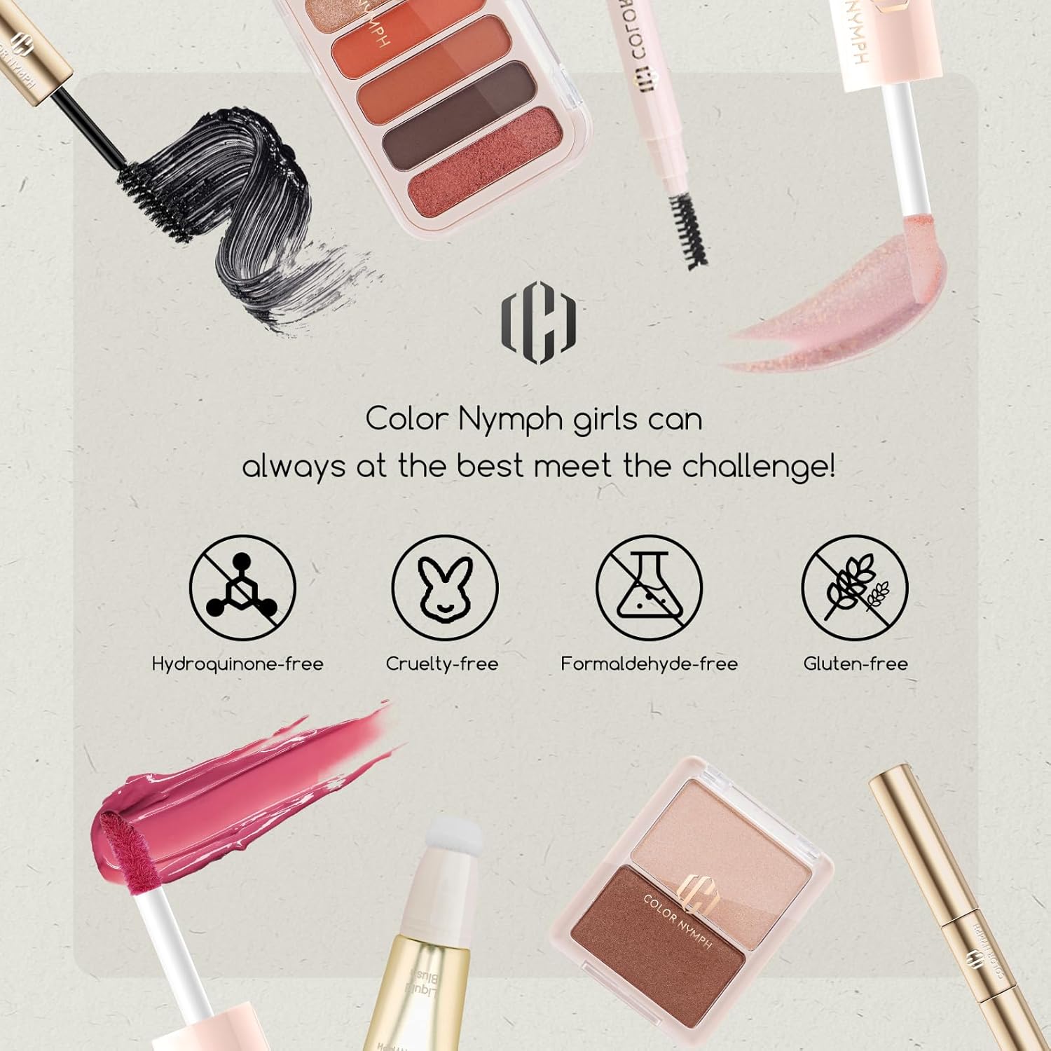 Color Nymph Makeup Kit For Teens, Girls Makeup Set With Cosmetic Bag included 9 Color Eyeshadow Palette Concealer Liquid Blush Eyeliner Lipgloss - #03 - Image 8