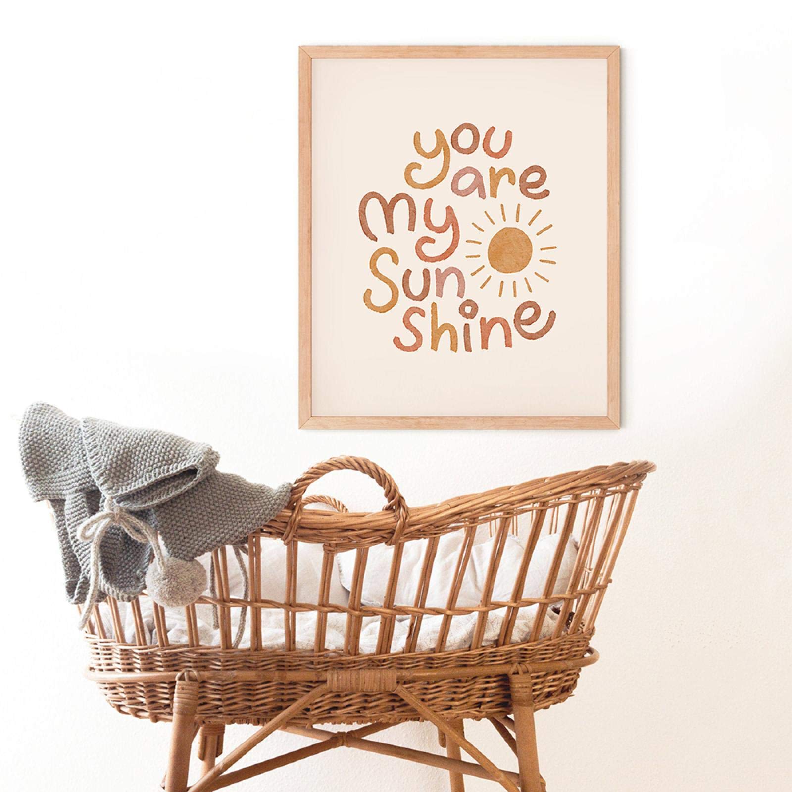 Nadruk w stylu boho do pokoju dziecięcego, "Jesteś moim Sunshine Alpaca", obraz na płótnie, obrazy ścienne, plakat dla dzieci, dekoracja dla niemowląt, 60 x 90 cm x 2 szt., bez ramy