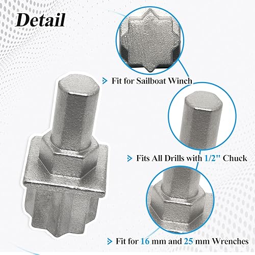 Miniatura 5 de 7431 Sailing Taladro inalámbrico y adaptador de cabrestante, convertido en cabrestante eléctrico