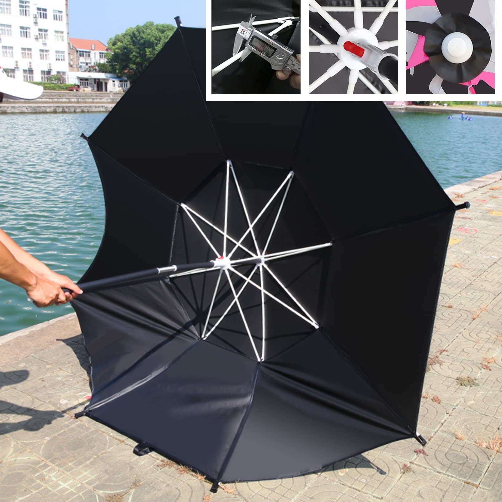 Parasol De Plage STARRY CITY – Abri Coupe-vent Avec Ancre à Sable, Inclinable 360°, Résiste Au Vent, Pour Jardin, Plage, Piscine