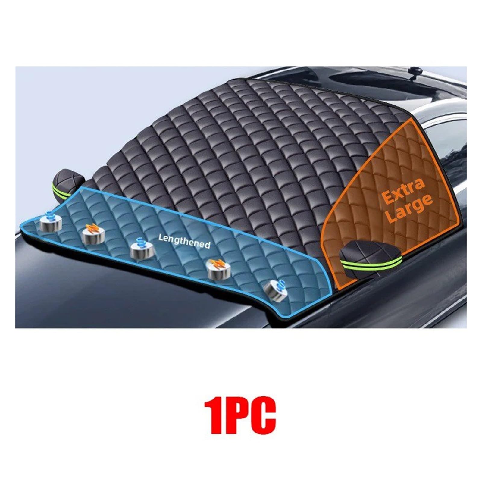 Pellicole Protettive Antighiaccio Parabrezza per Auto Coperture da Neve Tenda Invernale Impermeabile Parasole Mezza Protezione Fodera Anti Gelo