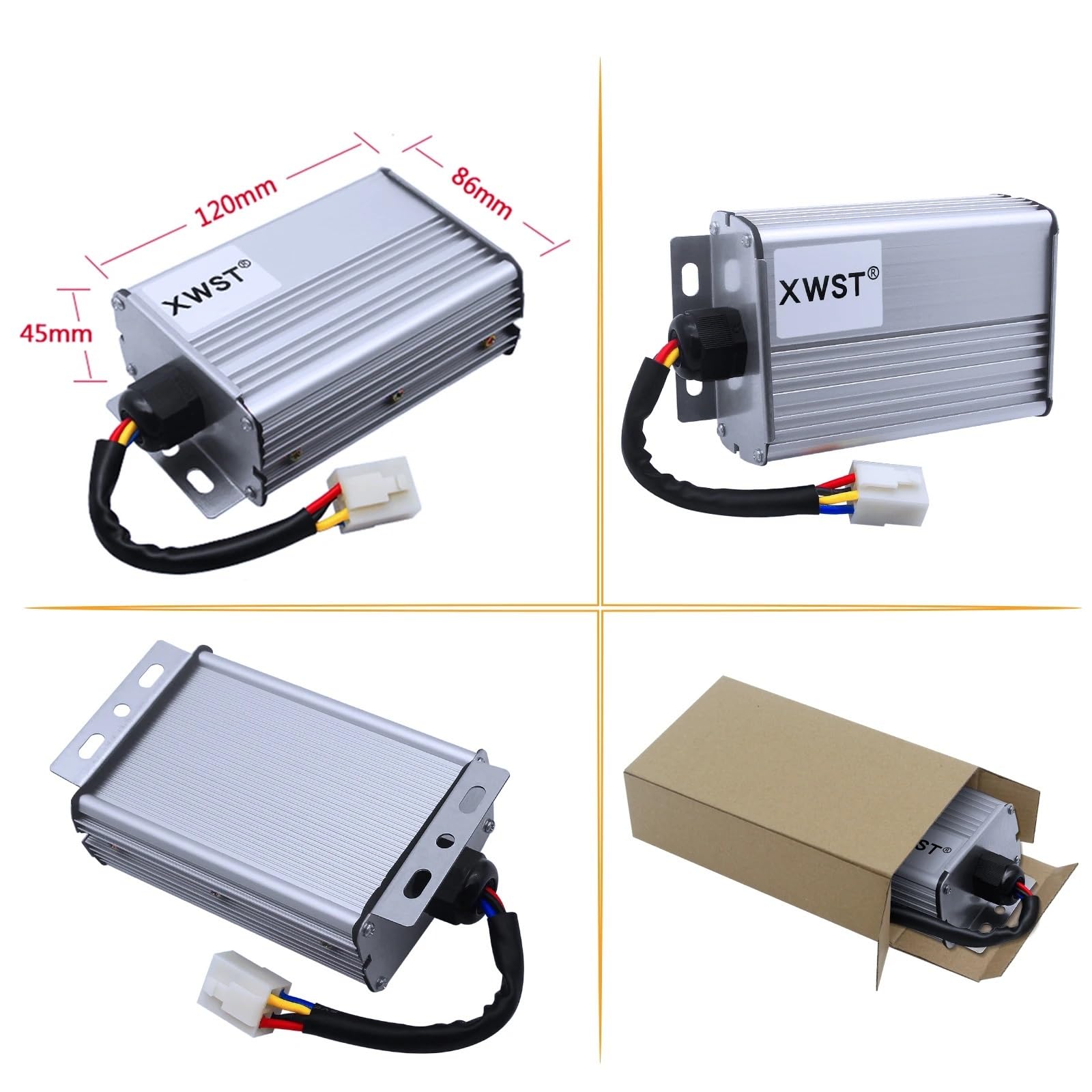 Convertidor Aislado de CC a CC, convertidor Reductor Reductor de 40-135V a 12V, inversor de 48V, 60V, 90V, 110V, 120V a 12V for LED de(8A Aluminum ML,40-135V)