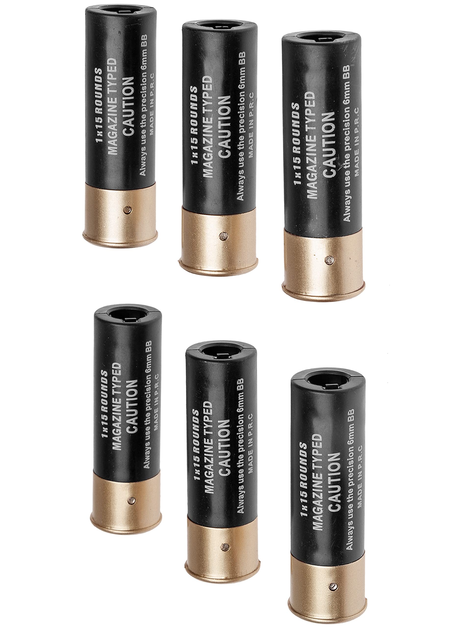 Nuprol 15 Rounds Shotgun Shells 6-Pieces, Black
