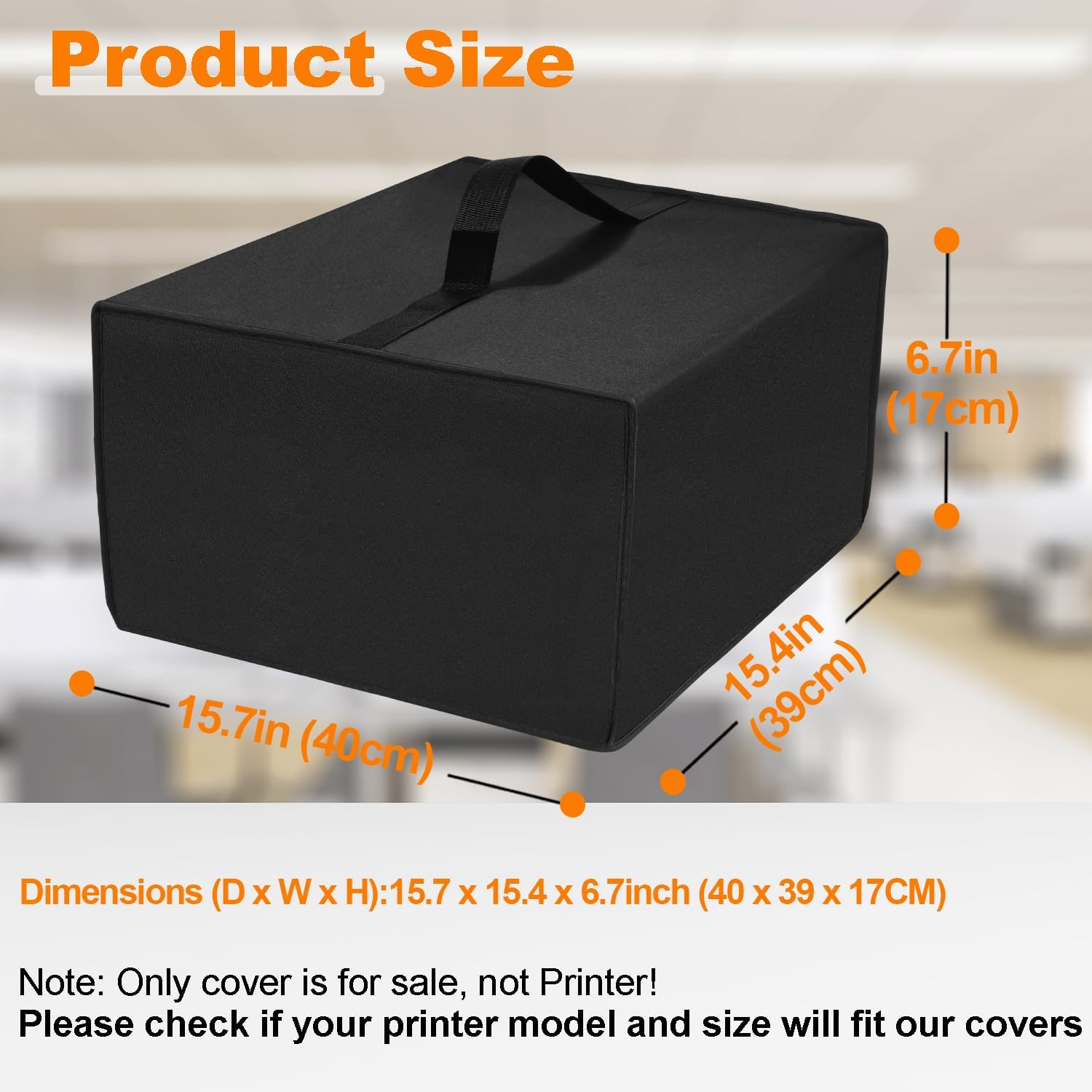 Printer Cover for Epson EcoTank ET-2800/ET-2400 Printer,Black image 3