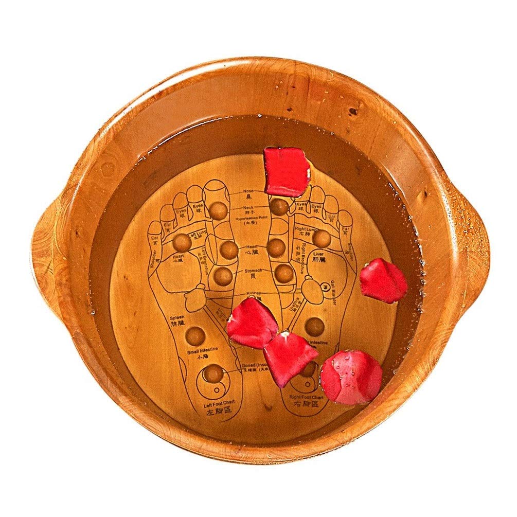 Secchio per Immersione dei Piedi in Botte di Legno per pediluvio, Vasca idromassaggio per pediluvio, lavabo per Pedicure per Adulti, Secchio in Legno per Pedicure, Vasca per Piedi in ammollo