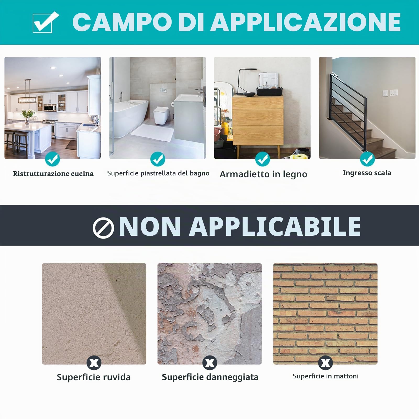 Adesivi per Piastrelle 40 Pezzi 15x15CM Autoadesive da Parete Autoadesivo Decorazione Adesivo murale in PVC Peel and Stick Tiles per Bagno,Cucina,Soggiorno