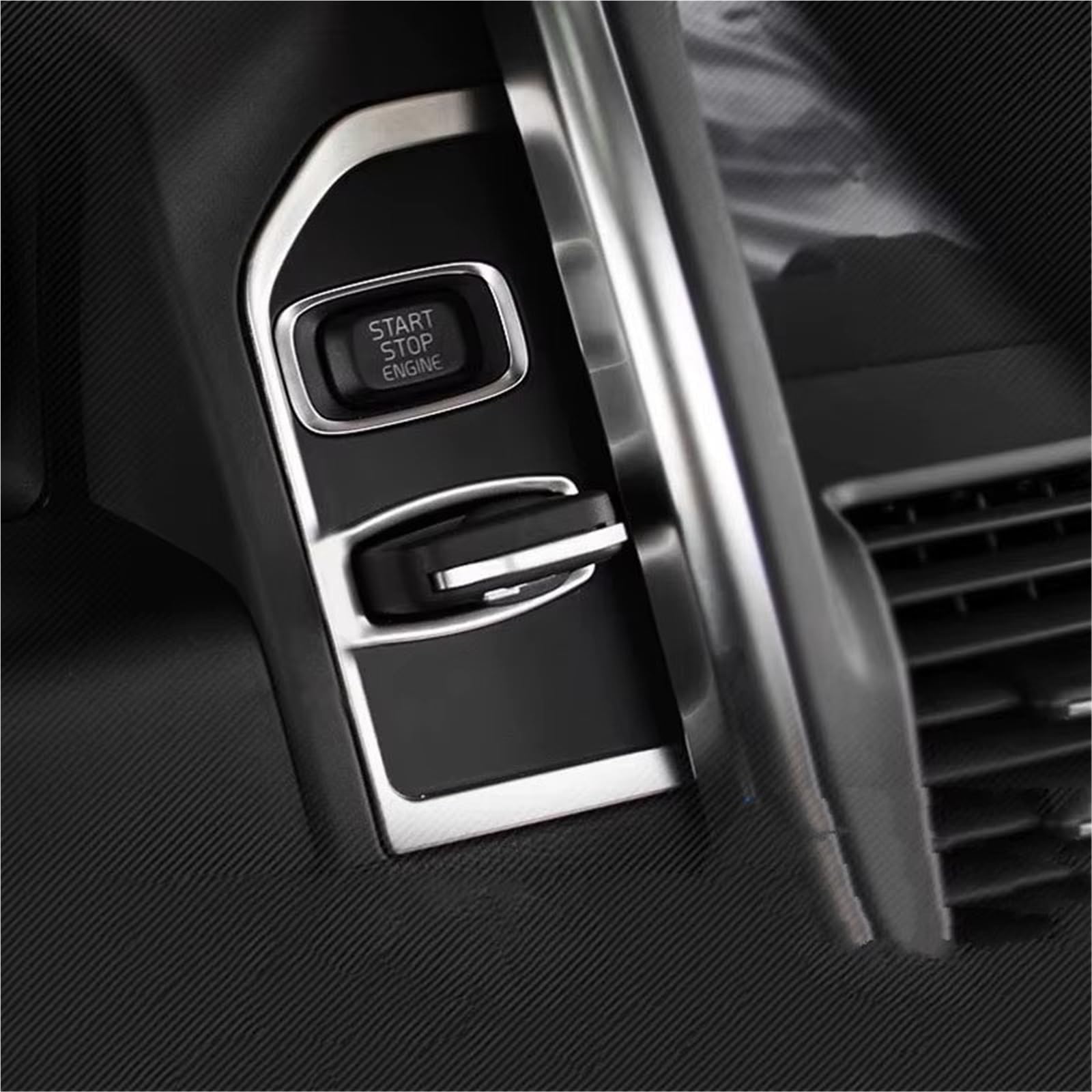 bouton voiture réparation sticker Compatible Avec Volvo XC60 2014 2015 2016 2017 Garniture De Cadre De Panneau De Serrure De Console Centrale Pour Véhicule À Conduite À Gauche