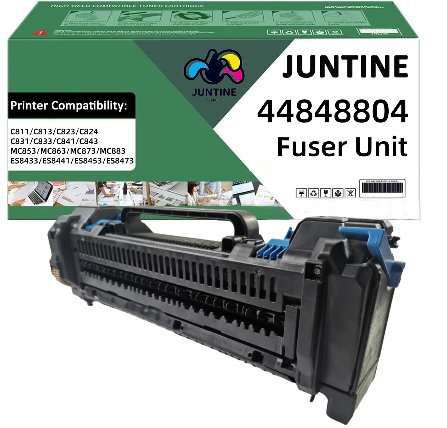 44848804 Fuser Unit Replacement for Okidata 44848804 Compatible with C811 C813 C823 C824 C831 C833 C841 C843 MC853 MC863 MC873 MC883 ES8433 ES8441 ES8453 ES8473 (110V-100K)