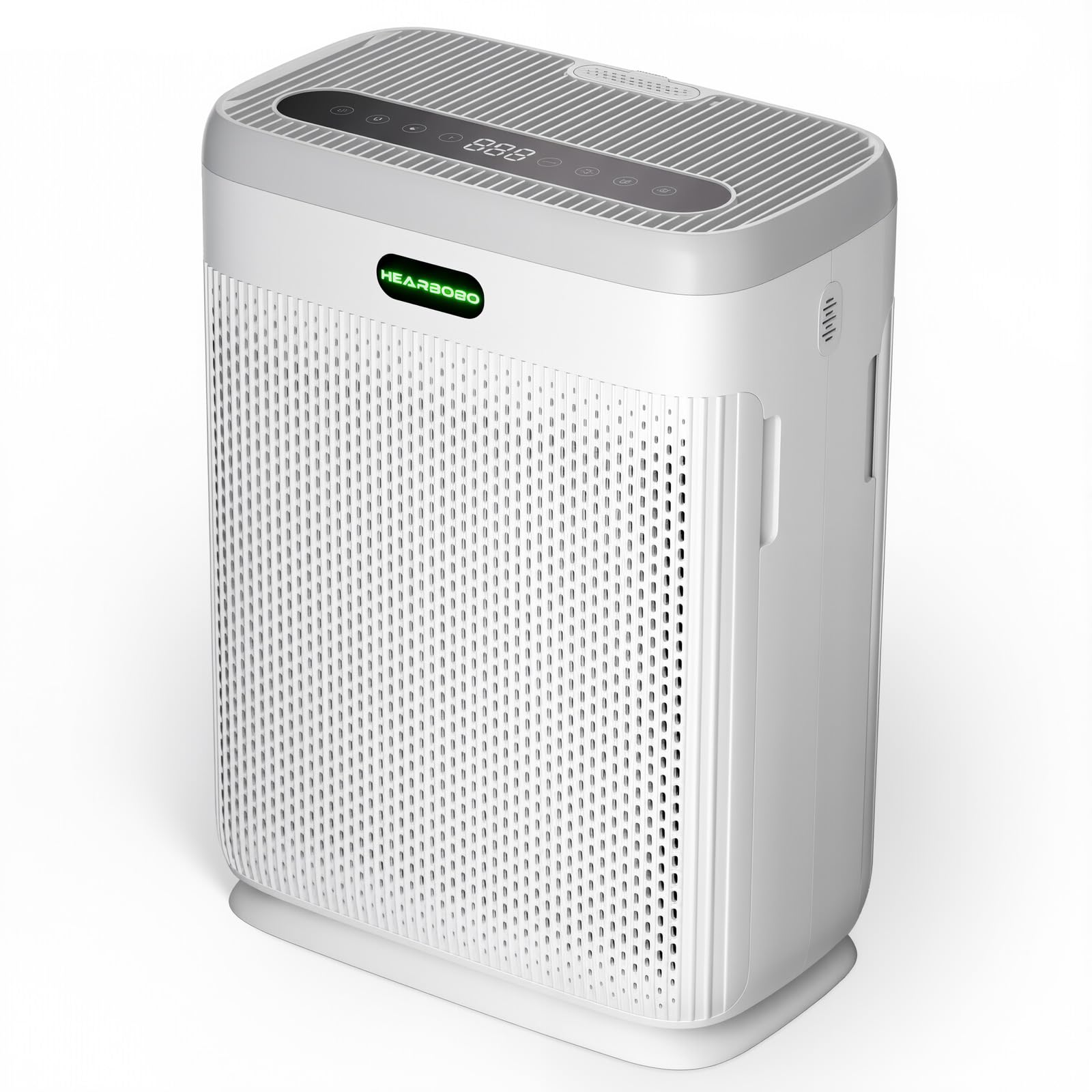 Air Purifiers for Home Large Room up to 2250sq.ft, PM2.5 Air Quality Display, H13 HEPA Air Purifier for Home Pets,Hearbobo HEPA Double-Sided 8X Filters, Auto Mode Air Cleaner with Aromatherapy(Grey)