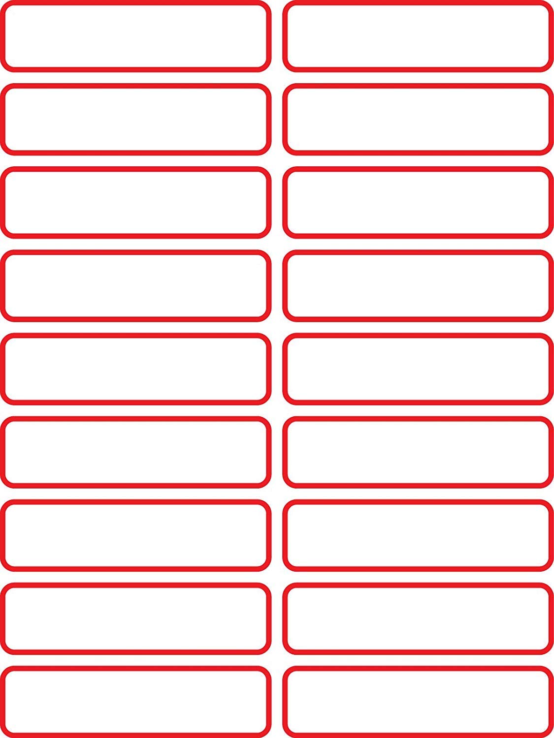 VishYogi PrintersBlank Stickers with Red Border for General Use - 75x20mm - Label Count (500)