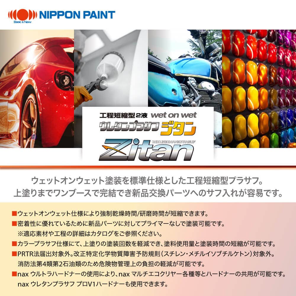 Amazon | naxウレタンプラサフ ジタン グレー 1kgセット/日本ペイント 