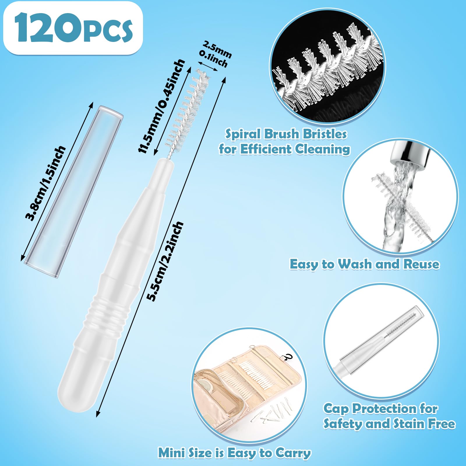 MAPVOLUT Cepillo interdental blanco