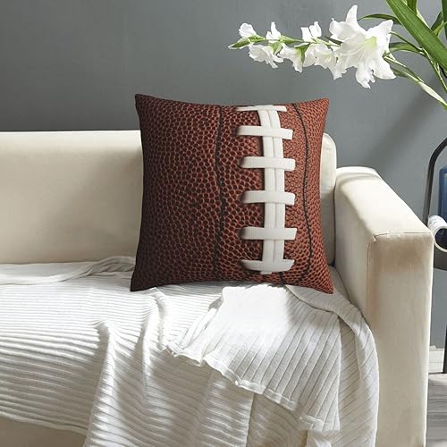 Miniatura 4 de Funda de almohada cuadrada y acogedora de fútbol, moderna, neutra, decoración del hogar para sala de estar, sofá, decoración del automóvil, 18 x 18